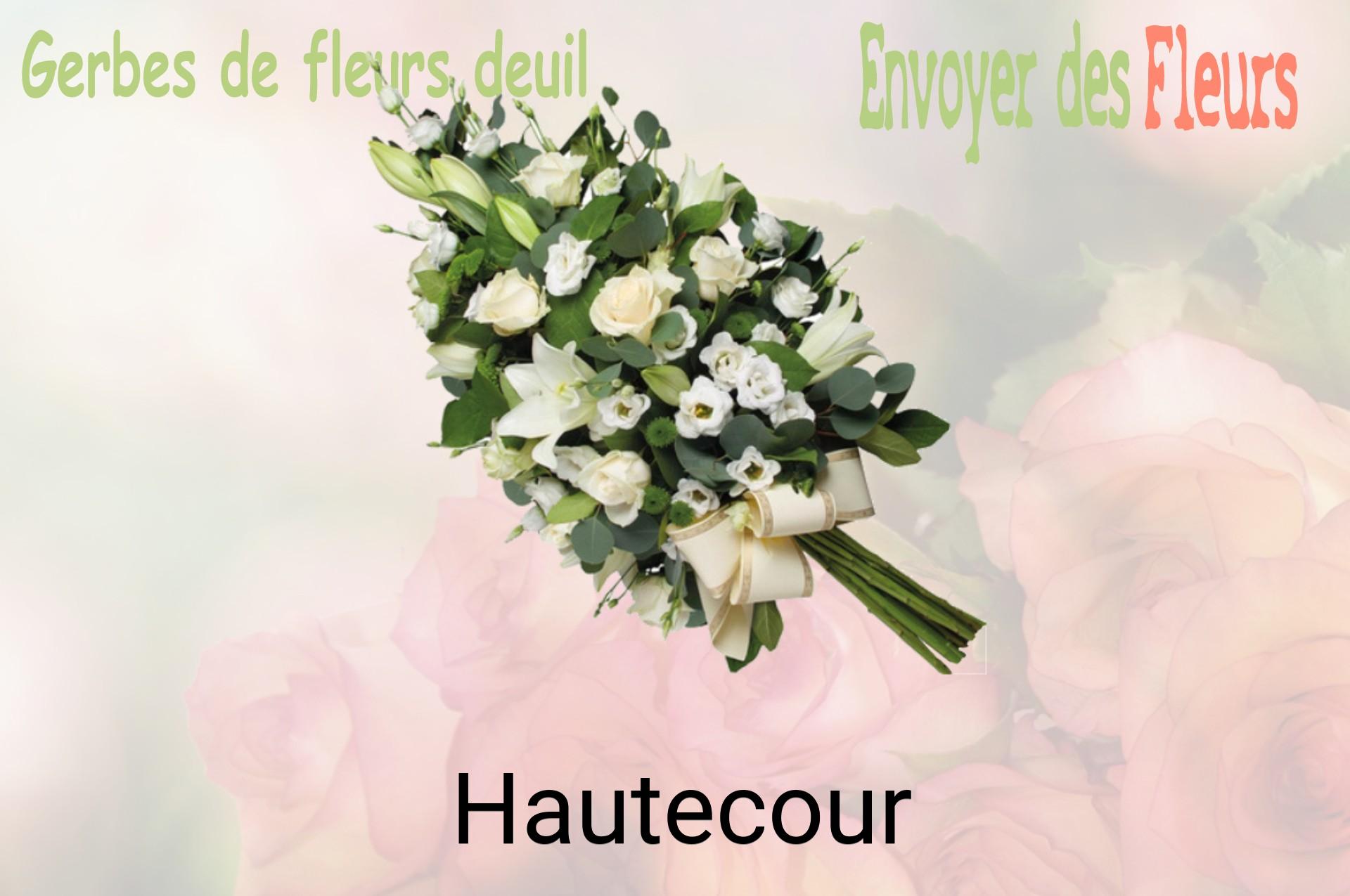 Gerbe de fleurs de deuil livrée à Hautecour
